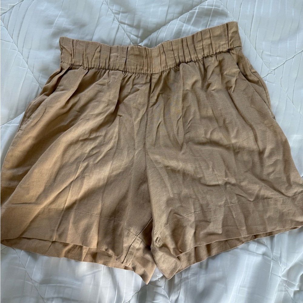 GAP Women's Linen Blend Paperbag Shorts